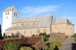 Historische Verstervig Kirche in Jylland