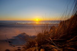 Sonnenuntergang am Henne Strand