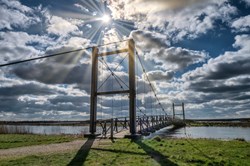 Hängebrücke Kong Hans über Skjern Aa