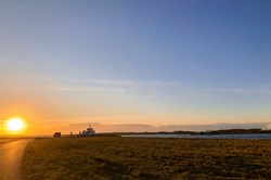 Fähre bei Sonnenuntergang, Venø