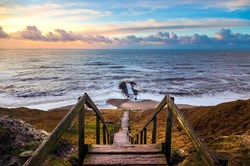 Treppen zum Strand von Bovbjerg Fyr