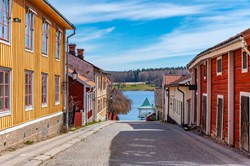 White Altan am Ufer des Norasjon Sees in der nähe von Nora, Schweden