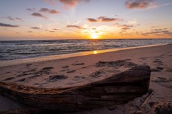 sunset on the beach summer denmark hvide sande north sea