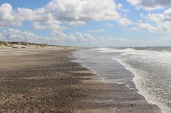 Weiter Strand und Meer. An der Westküste Dänemarks, zwischen Nymindegab und Henne Strand