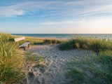Bench in the sunshine at the west coast of Denmark