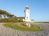 Historic lighthouse in Mols, Djursland, Denmark