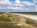 Sandy beach of Southern Jutland, near Esbjerg, Denmark