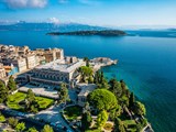 Blick auf die venezianische Festung am Meer auf Korfu