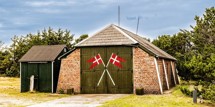Traditionelle Rettungsbootstation in Rindby auf der Insel Fanö, Dänemark
