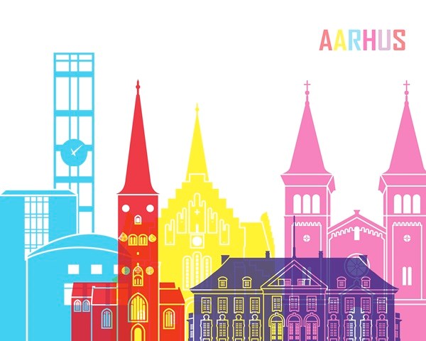 Aarhus Skyline Vector