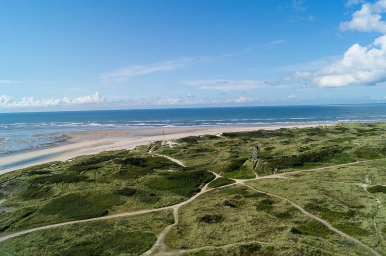 Blavand aus der Vogelperspektive – endlose Dünenlandschaft trifft auf die weite Nordsee