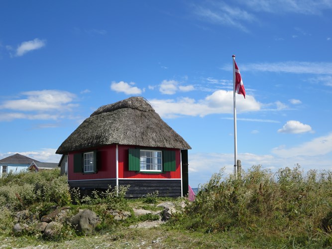 Rotes Strandhaus in Eriks Hale bei Marstal auf Ärö