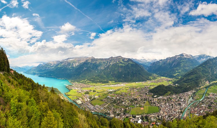 Blick auf Interlaken, Schweiz