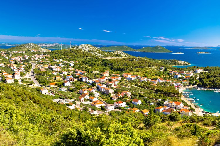 Luftaufnahme Drage, Kroatien