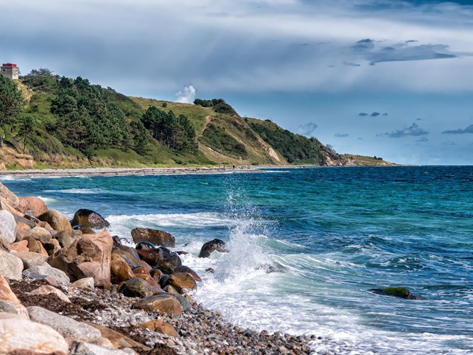 Sletterhage beach in Denmark with Tyskertaarnet