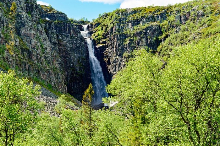 Njupeskär - der höchste Wasserfall Schwedens