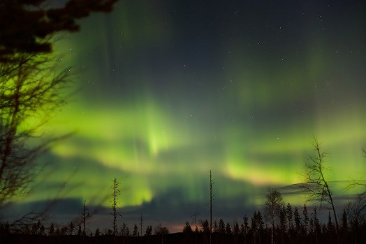 Nordlichter über Schwedisch-Lappland