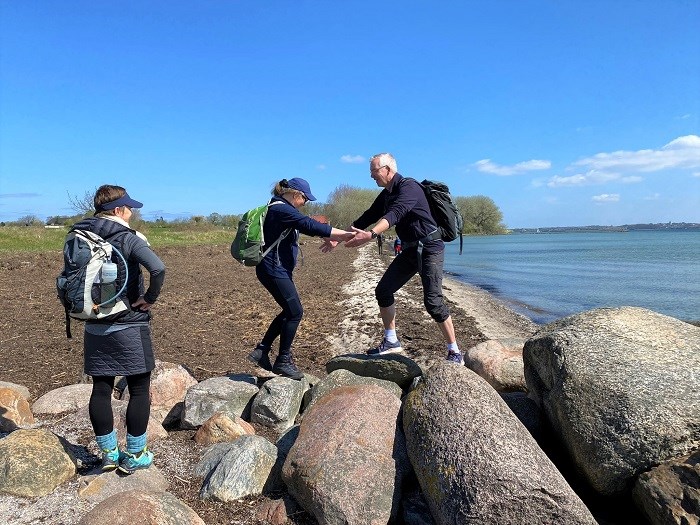 Trittsicherheitsübungen auf den Felsen