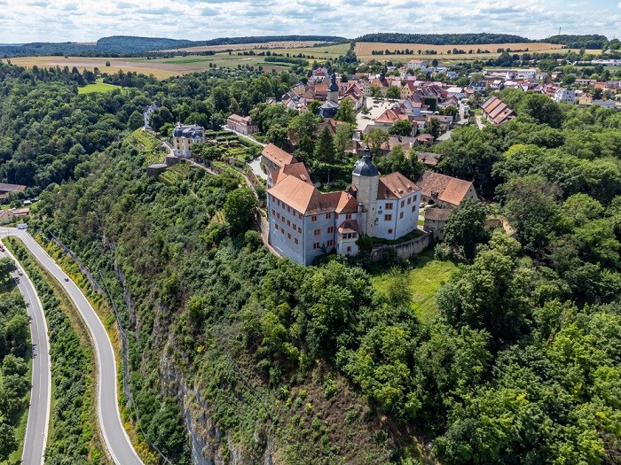 Blick auf die Dornburger Schlösser, Thüringen