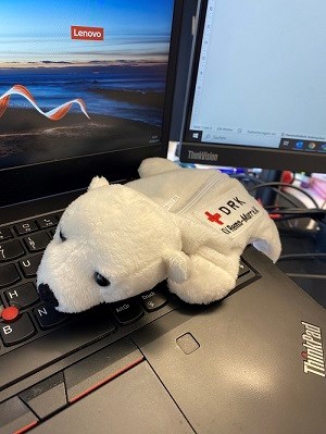 Eisbär vom DRK auf dem Rechner