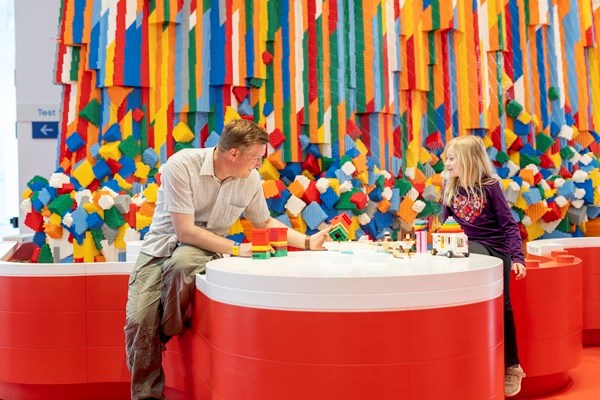 Die rote Erlebniszone im LEGO® House