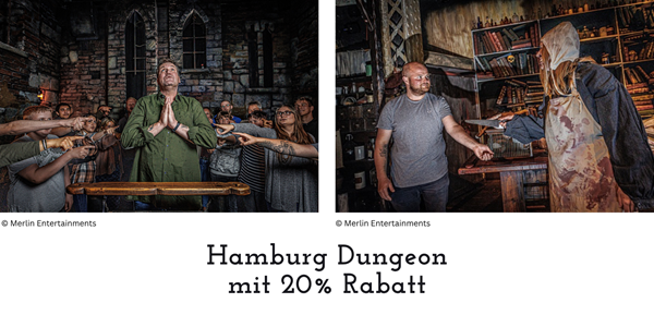Hamburg Dungeon mit 20% Rabatt