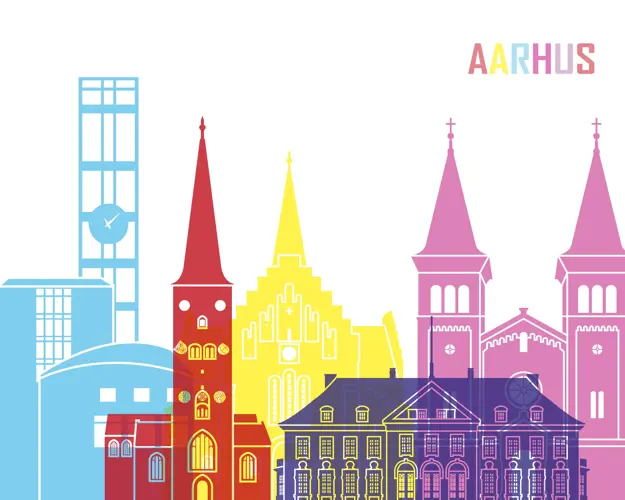 Aarhus Skyline Vector