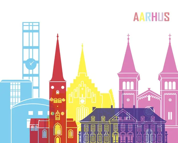Aarhus Skyline Vector