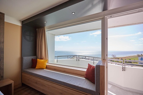 Meerblick vom Hotelzimmer