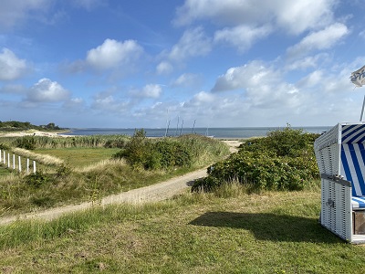 Strandkorb in Dünen