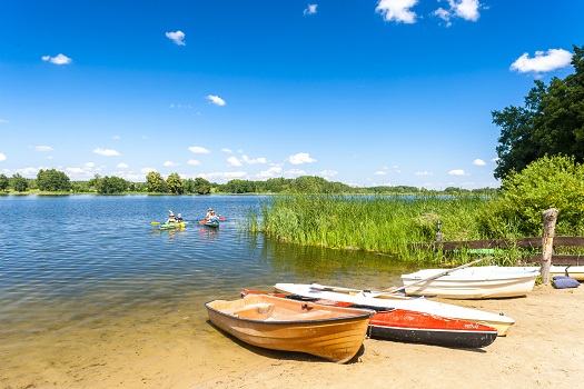 Paddeln in der Nähe von Wjnowo, Polen