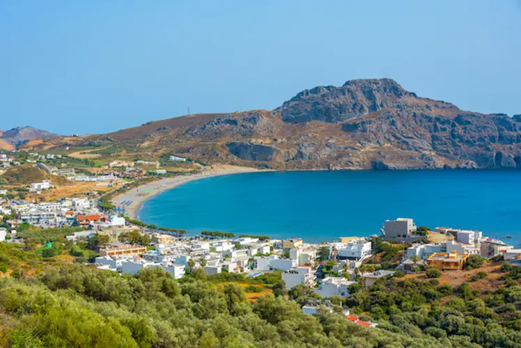 Blick auf die Bucht und den Strand von Plakias