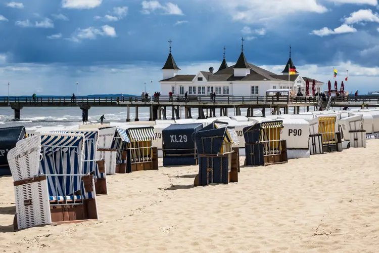 Die Seebrücke in Ahlbeck auf der Insel Usedom