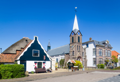Dorf oudeschild auf der Insel Texel in den Niederlanden
