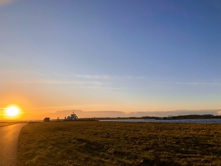 Fähre bei Sonnenuntergang, Venø