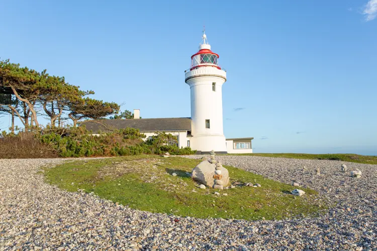 Historic lighthouse in Mols, Djursland, Denmark