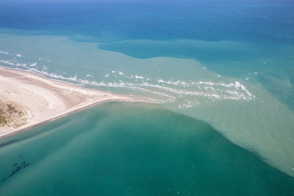 Luftaufnahme von Grenen, Skagen, Dänemark