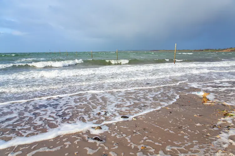 Scenic seaside in Mols Bjerge National Park near Knebel in Djursland