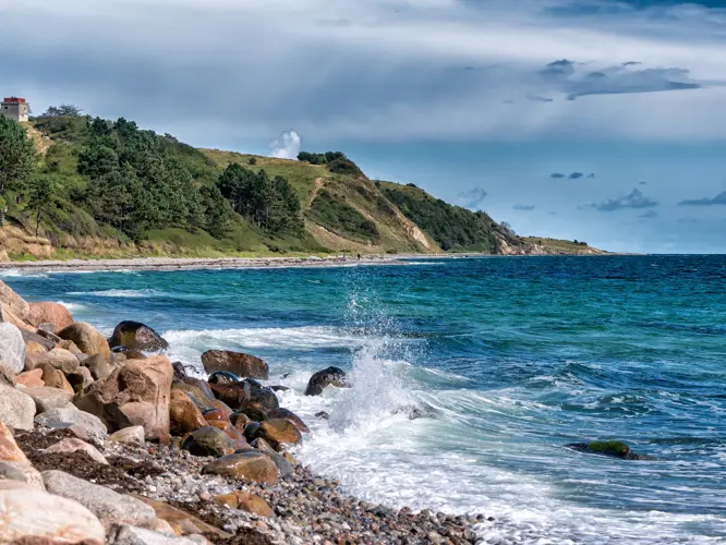 Sletterhage beach in Denmark with Tyskertaarnet