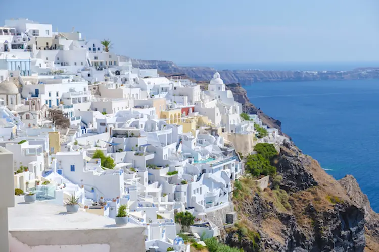 Blick auf Fira auf Santorin
