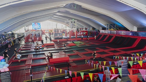 Der EasyJump Trampolinpark in Schwerin, die ganze Anlage