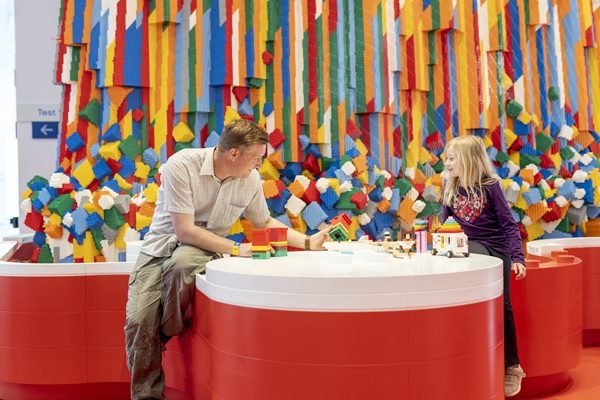 Die rote Erlebniszone im LEGO® House