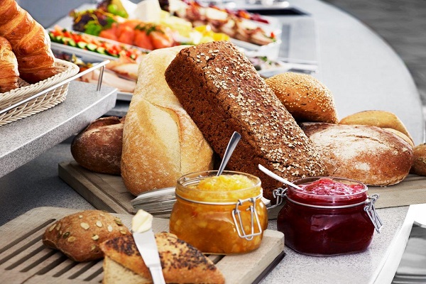 Das Frühstücksbuffet auf einer Scandlines-Fähre